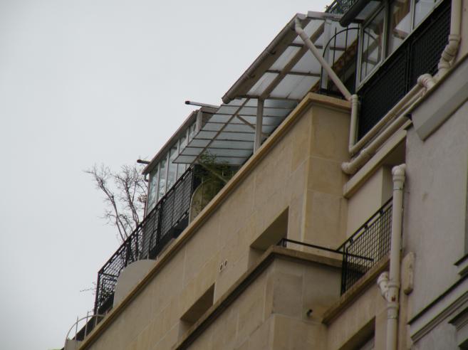  terrasses en haut d'un immeuble, rue des Boulangers